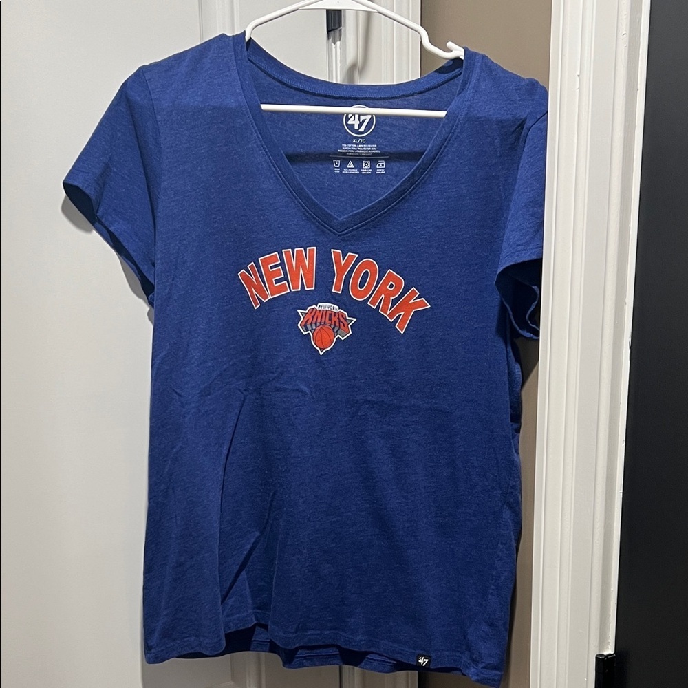 47 Brand Blue New York Knicks Shirt Size XL